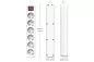 Preview: Socket strip, 6-way, with switch, GS, CE, white, cable length 1.30m